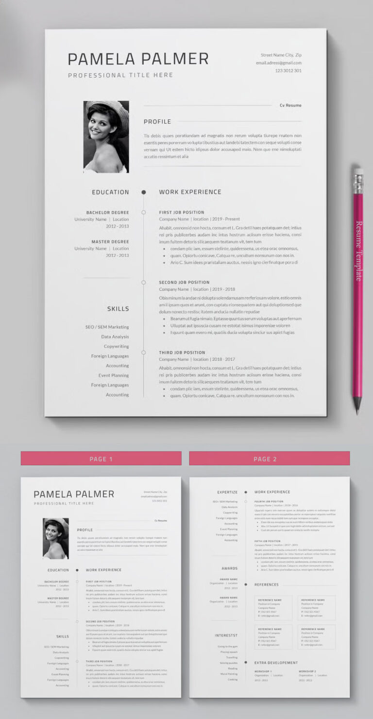 32+ Simple CV Resume Templates with Clean Layout