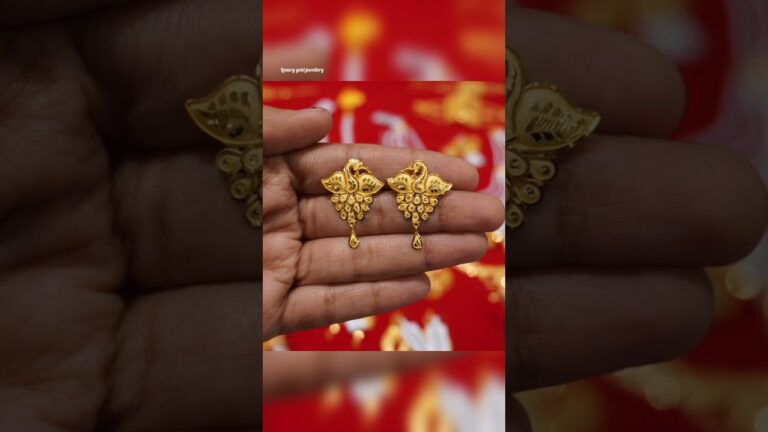 Gold earrings designs daily wear #earrings #shorts #viralshorts #jewellery #trending #shortsfeed