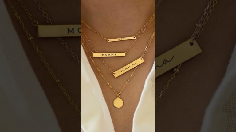 Custom Engraved Bar Necklaces – Perfect Mother's Day Gift