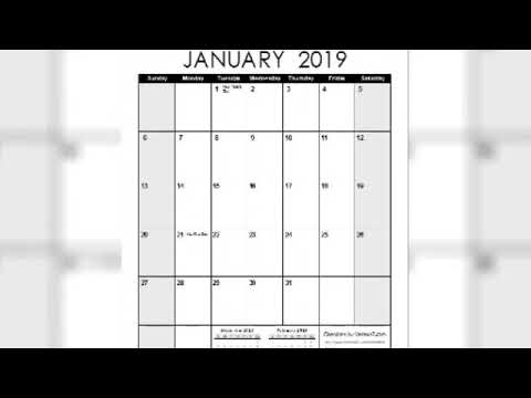 2019 Calendar Templates and Images
