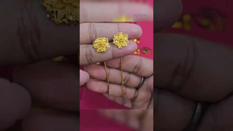 Daily wear gold sui dhaga earrings designs #shorts #viralshorts #trending #earrings #gold