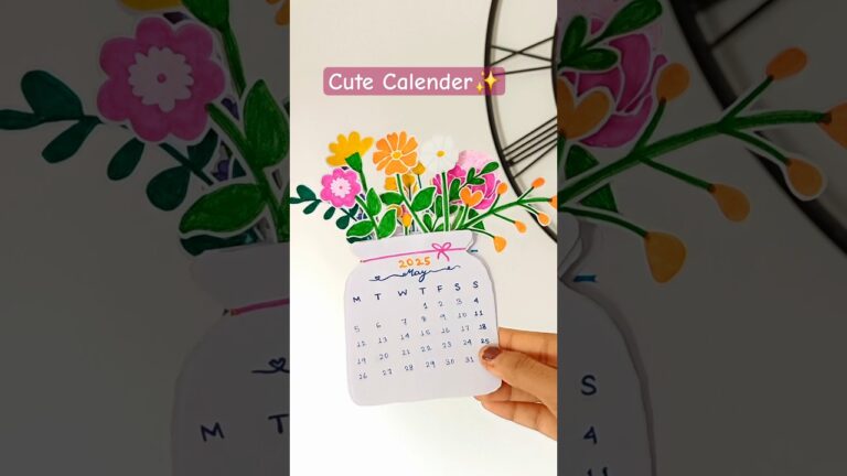 ✨️DIY Aesthetic Calendar |🎀 Pinterest-Inspired Desk Decor | Cute & Viral Stationery Idea #shorts