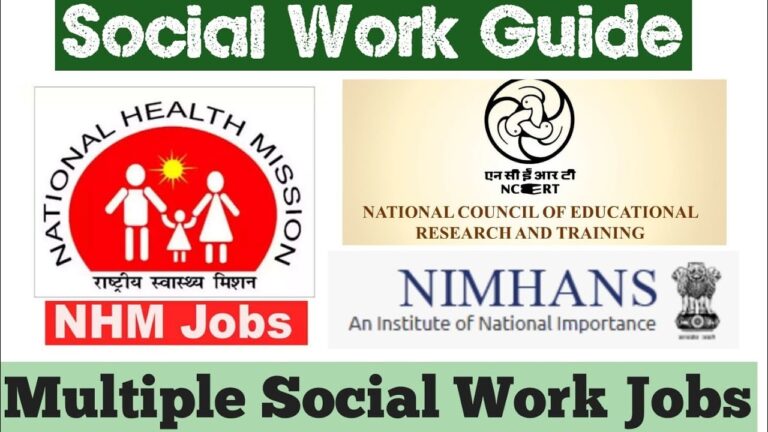 Social Work jobs||NHM/NCERT/NIMHANS||Apply Now