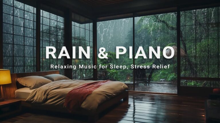 Relaxing Music with Rain Sounds & Piano | Healing Sleep Music for Inner Peace, Stress Relief, Calm