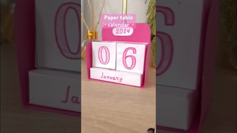 DIY paper table calendar ✨|