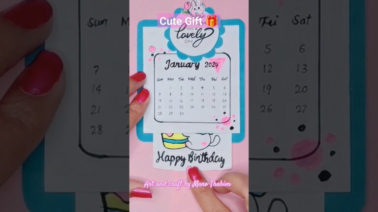 Cute Gift 🥰  Birthday Calendar Card 🥳🎂 #shorts