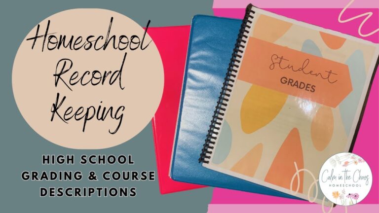 Homeschool Record Keeping | How I Create a High School Portfolio | Grading and Course Descriptions