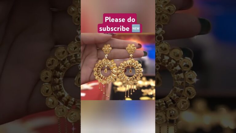 😱Beautiful gold🪙 earrings designs😍//⭐kanbala earring🆕 #shortsviral #shortsfeed #shorts #earrings#yt