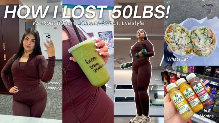 How I LOST 50lbs For SUMMER 🍓My Workout Routine, Calorie Deficit, Lifestyle & Mindset Shifts