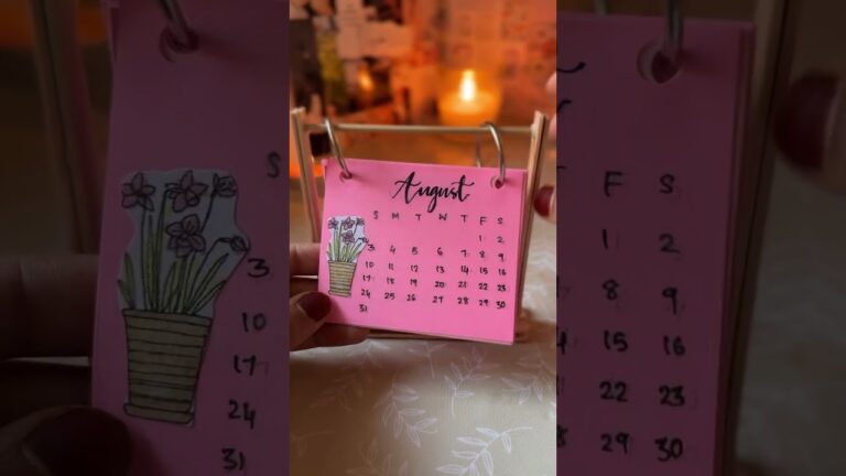 Flipping Through My DIY 2025 Desk Calendar🌸I Aesthetic CraftIdea| DIY Desk Calendar #deskcalendar