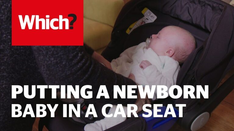 How to put a newborn baby in a car seat