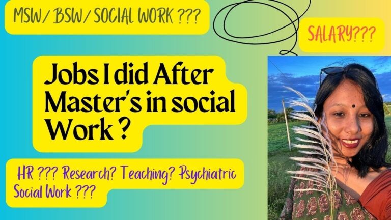 JOBs i did after MSW | Masters in social work | Mphil| Phd