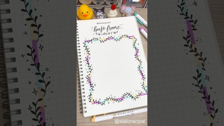 🌷Try this wonderful bullet journal frame ideas! #shorts