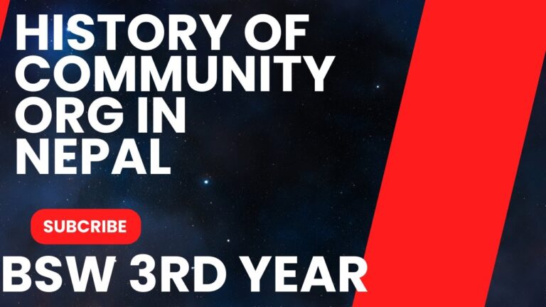 history of community organization in nepal bsw 3rd year.