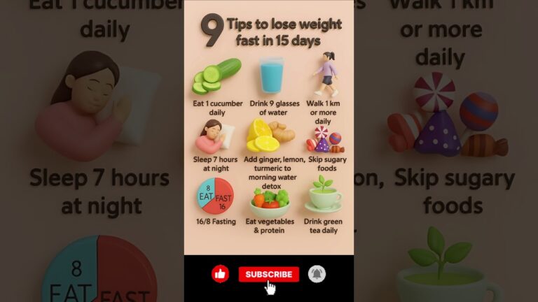 Lose Weight Fast in 15 Days | 9 Simple and Effective Tips #healthylifestyle #healthyeating