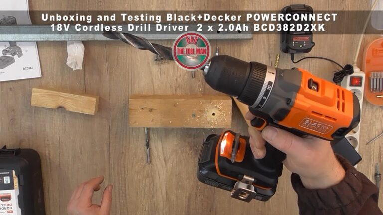 Unboxing and Testing Black+Decker POWERCONNECT Cordless Drill/Driver BCD382D2XK – Bob The Tool Man