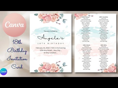 18th Birthday Invitation Card Template | CANVA