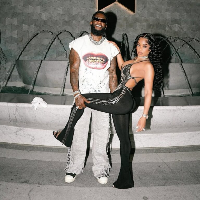 You Ask, We Answer! Keyshia Ka’Oir Posed in a Black Norma Kamali Studded Look Alongside Hubby Gucci Mane