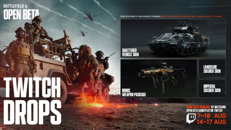 If you don’t have a Battlefield 6 beta Early Access code, Twitch Drops could get you one – so long as you watch