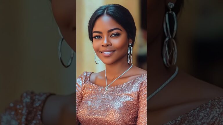 Glowing Caramel Goddess: Stunning Woman With Luscious Chocolate Lips | Kompa Gouyad Dance