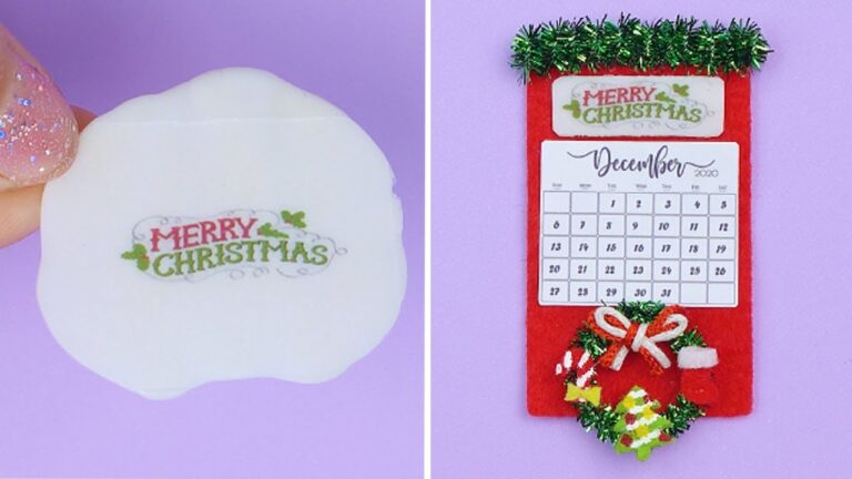 How to make Miniature Calendar | MINIATURE IDEAS FOR DOLLHOUSE | #Shorts
