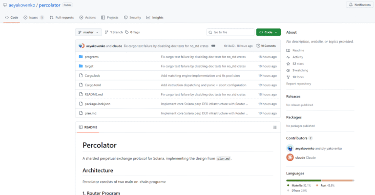 Solana Founder Shares Plans For New Perp DEX ‘Percolator’
