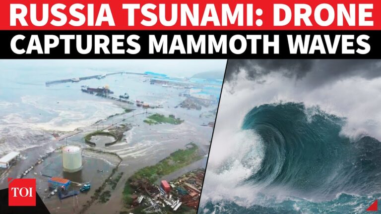 Russia Tsunami: FIRST Drone Footage Shows Kamchatka Peninsula Submerged; Mammoth Waves Roar