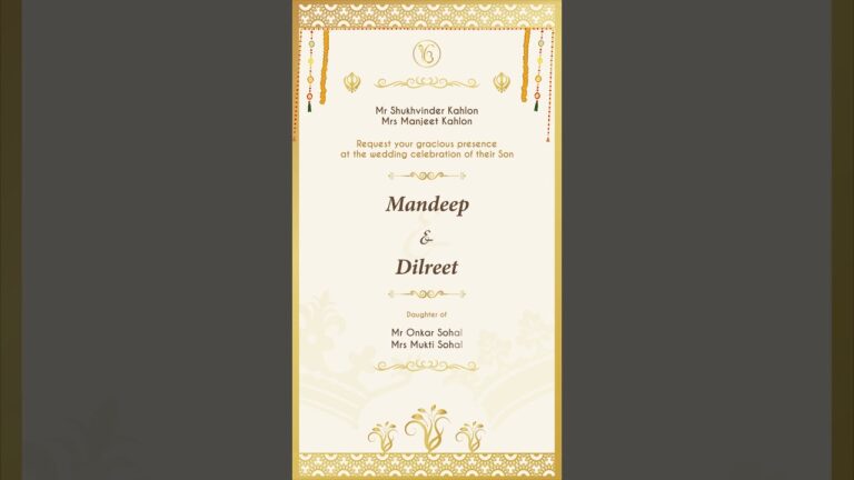 Stunning Punjabi Wedding Invitations | Celebrate Your Big Day in Style