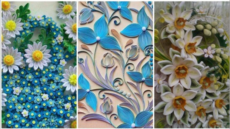 #short Best Paper flower Craft with Quilling art #shortyoutube