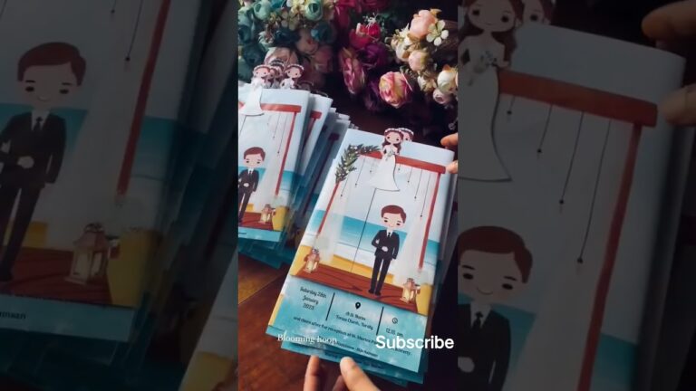 cutest wedding card designs latest #subscribe caricature wedding card designs