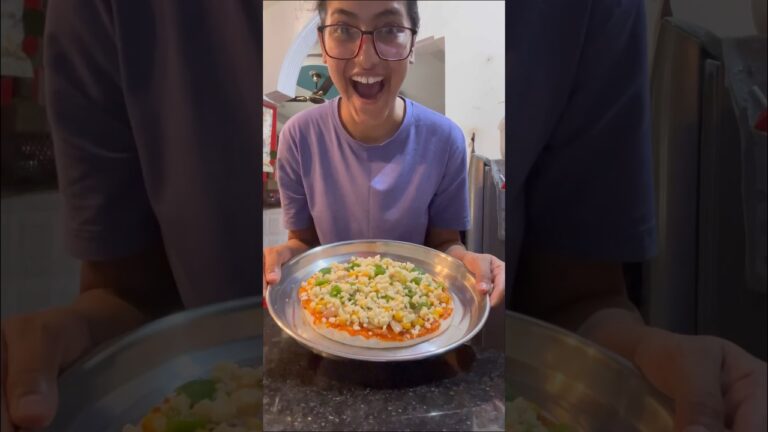 Made PIZZA at home first time*WITHOUT OVEN*😱 #ashortaday #foodie #cooking #pizza #explore #shorts