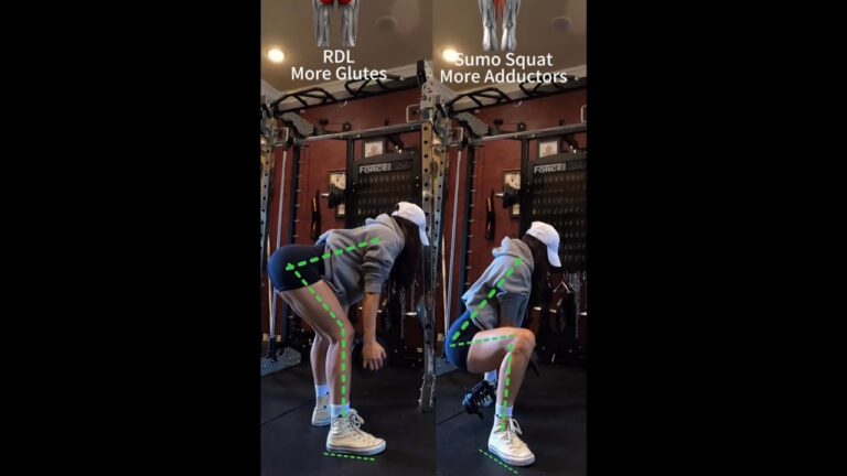 Dumbbell RDL vs Sumo squat know the differences, more glutes versus more adductors