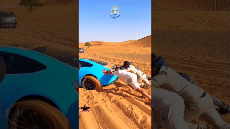 Mercedes maybach stuck in dubai desert safari. Adventurous offroading tour of dubai desert safari