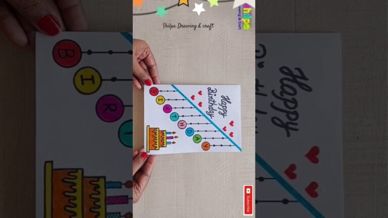 DIY Birthday Card idea / Handmade Happy Birthday greeting Card #shorts #ytshorts  #birthdaygift