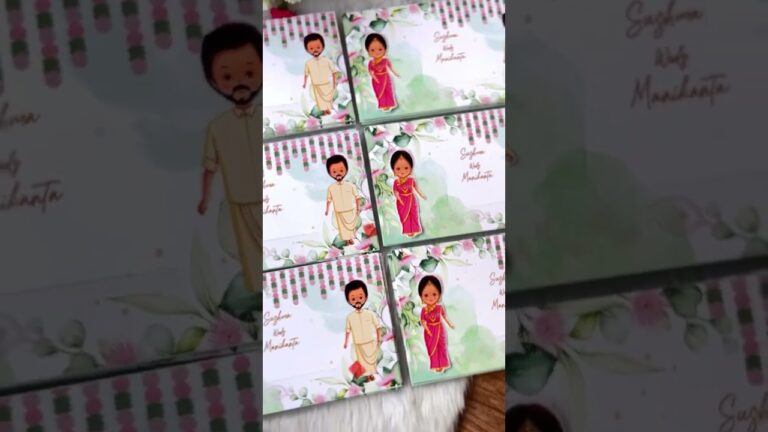 South Indian Sliding Wedding/Marriage Invitation Cards  #weddinginvitation #southindianwedding #card