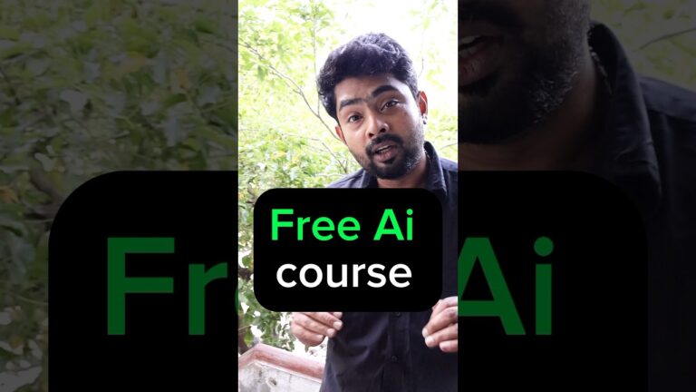 Ai Free course in tamil | Artificial intelligence future #ai #tamil #shorts