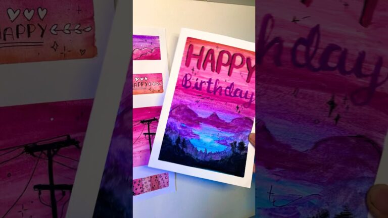 Aesthetic birthday card designs 🌺✨🥳 #creative #art #design