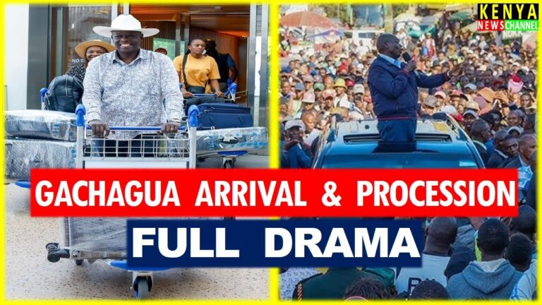 Rigathi Gachagua arrives at JKIA and Teargassed while holding Procession to Nairobi CBD Mushenee