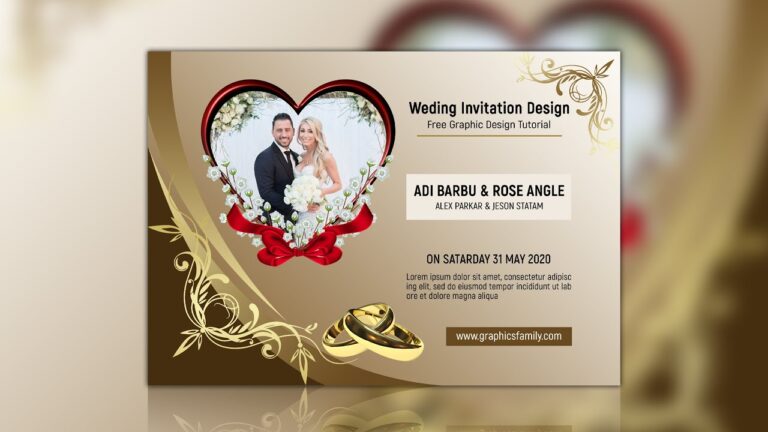 Professional Wedding Invitation Card Design || Photoshop cc Tutorial