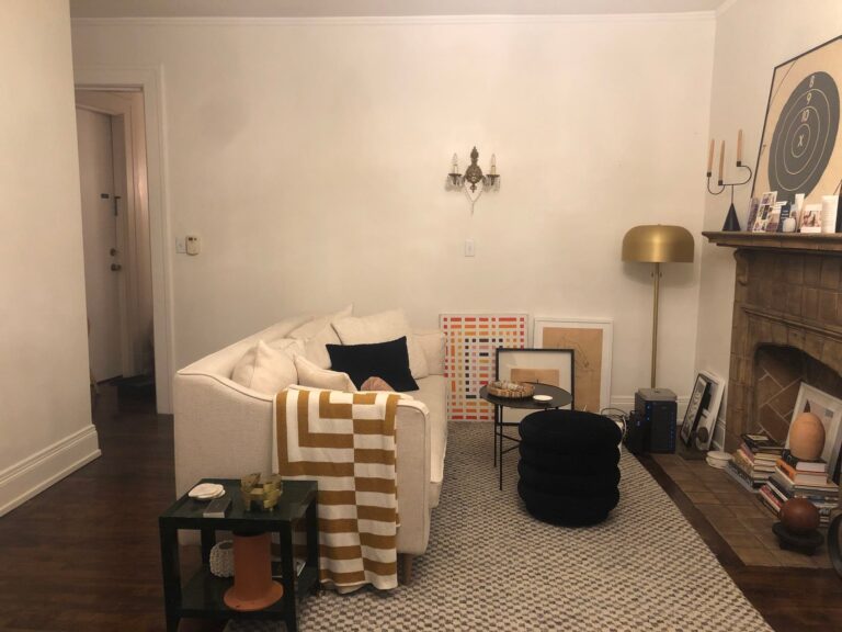 Jess’ Art Filled Living Room/Office Reveal