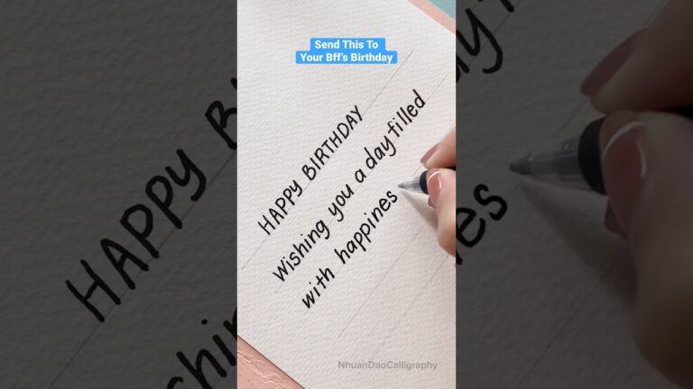 DIY Happy Birthday Card #shorts #greetingcard #birthdaycard #nhuandaocalligraphy #handlettering