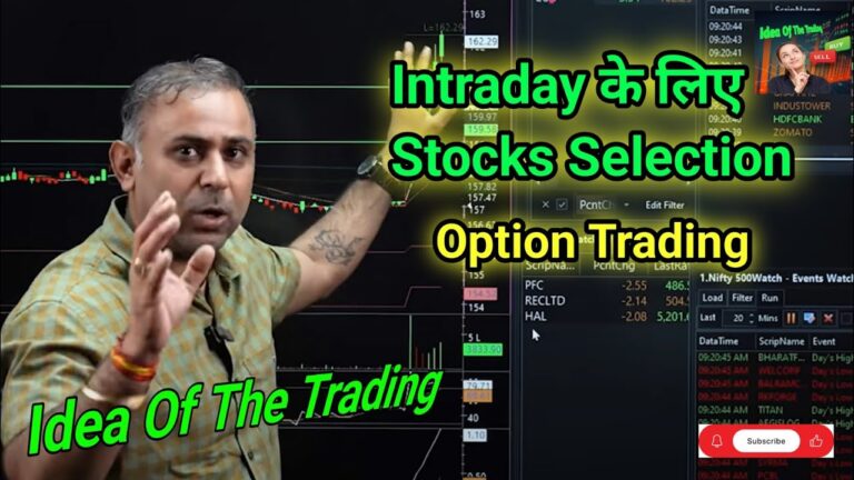 Intraday के लिए Stocks Selection। By Pankaj Bhardwaj @IDEAOFTHETRADING  #sharemarket #trading