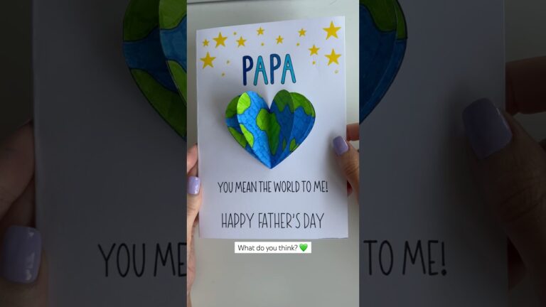 Cute card for Fathers Day 💙 Cricut craft channel UK gift idea #cricut #cricutuk #diycrafts