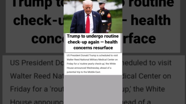 Trump to undergo routine check-up again — health concerns resurface!