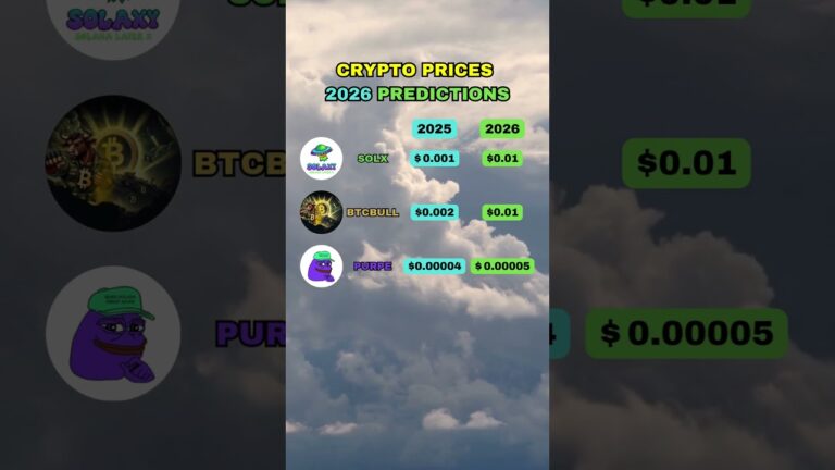 🔥 SOLX, BTCBULL & PURPLE 2026 Price Prediction: Must-Watch Crypto Presale Gems!  #cryptocurrency
