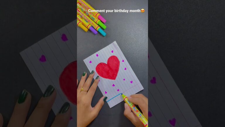 Notebook paper birthday card 🥳 #shorts #short #birthdaycard #craft @Sumansahdiy