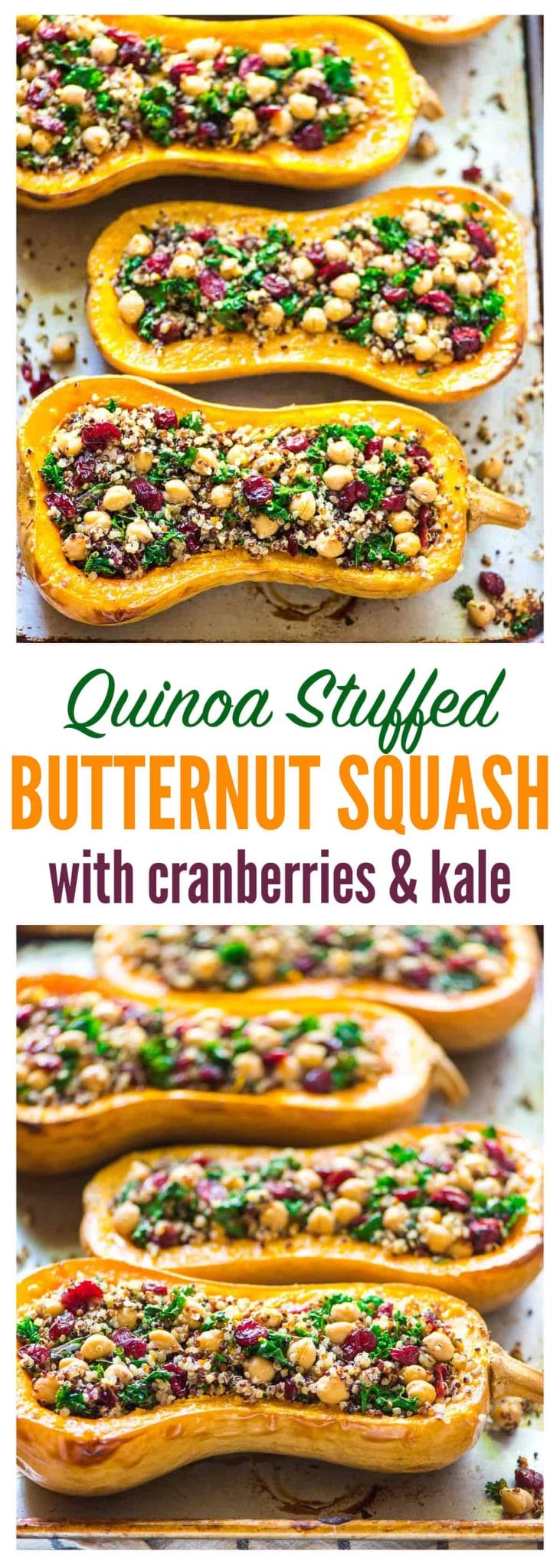 Quinoa Stuffed Butternut Squash {Healthy and Filling!}
