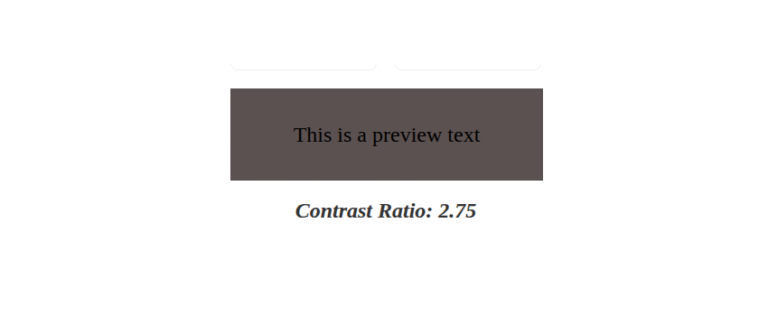 Create a color contrast checker with HTML, CSS, and JavaScript