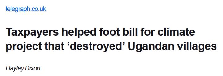 Ugandan Villages Destroyed To Fight Climate Change – Watts Up With That?